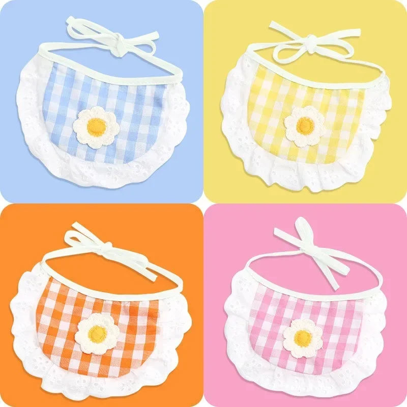 1PCS Cute Cat Dog Bibs Different Shape Design Pet Accessories Dog Bandana Saliva Towel Scarf for Small Dogs Chiwawa Pet Products