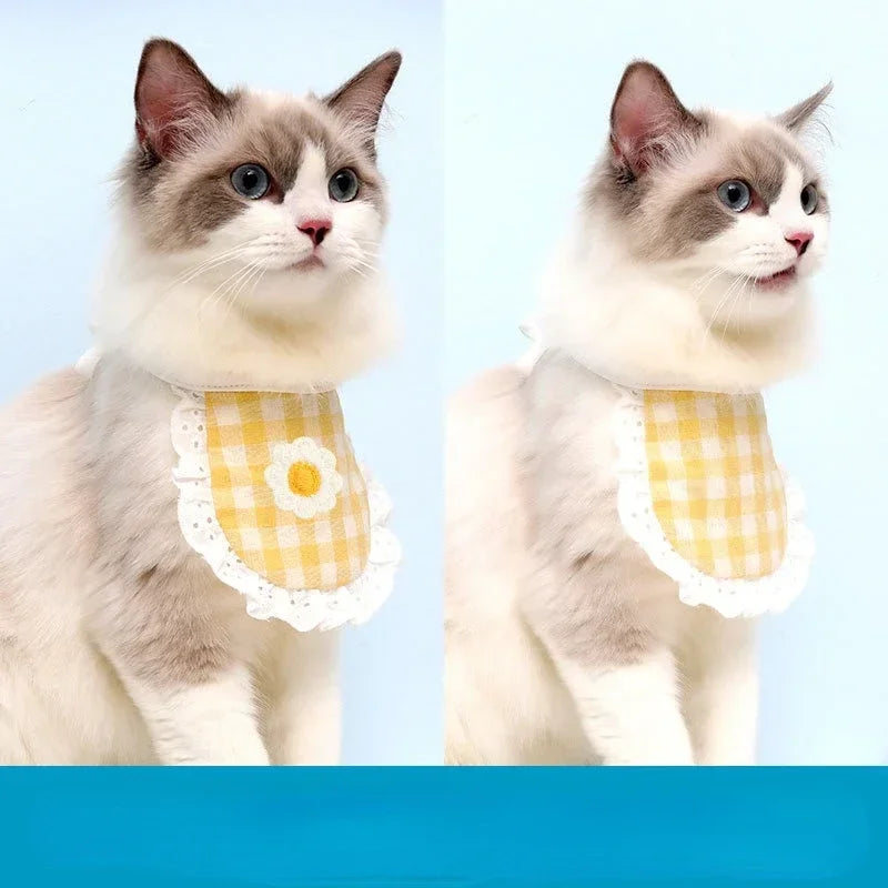 1PCS Cute Cat Dog Bibs Different Shape Design Pet Accessories Dog Bandana Saliva Towel Scarf for Small Dogs Chiwawa Pet Products