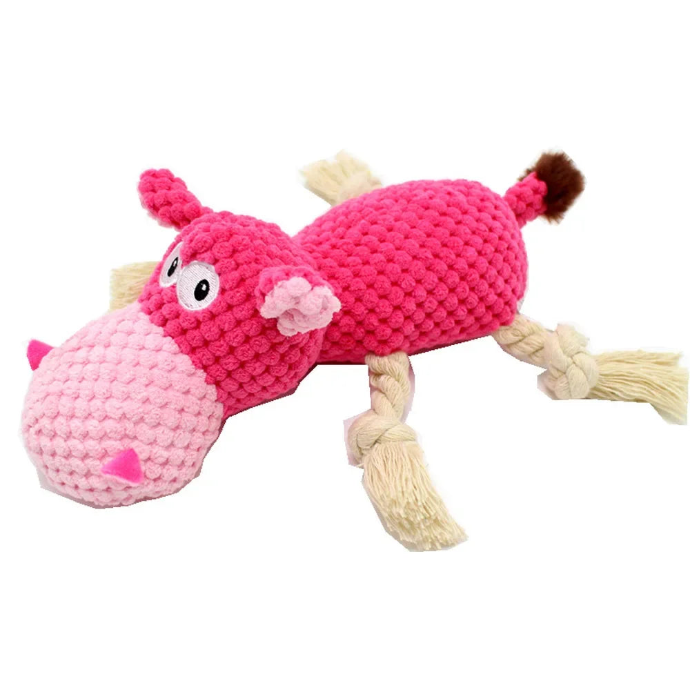 Dog Squeak Toys, Rope for Large Dogs and Medium Aggressive Chewers, Puppy Teething Interactive, Indestructible Dog Toy