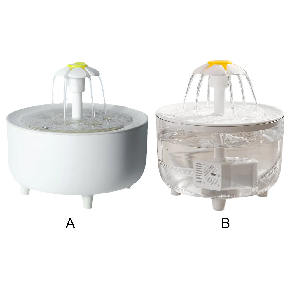 1200ml Automatic Cat Water Fountain Filter USB Auto Filter Transparent Cat Drinker Electric Mute Recirculate Filtering Drinker