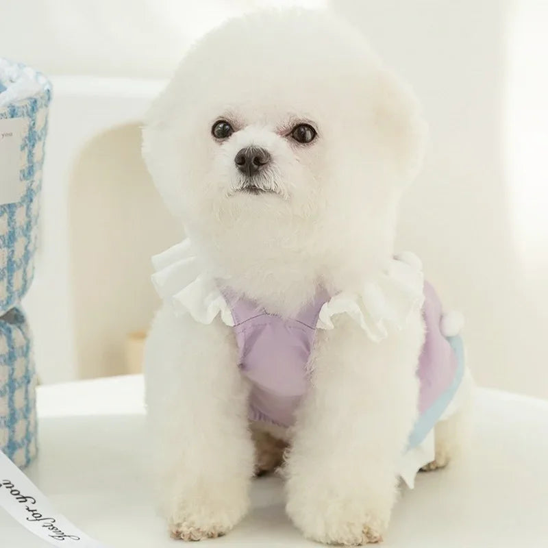 Fashion Dog Clothes Summer Pet Dog Princess Dress Cute Bow Puppy Skirt Cat Flying Sleeve Dress Dogs Apparel Pet Product Supplies