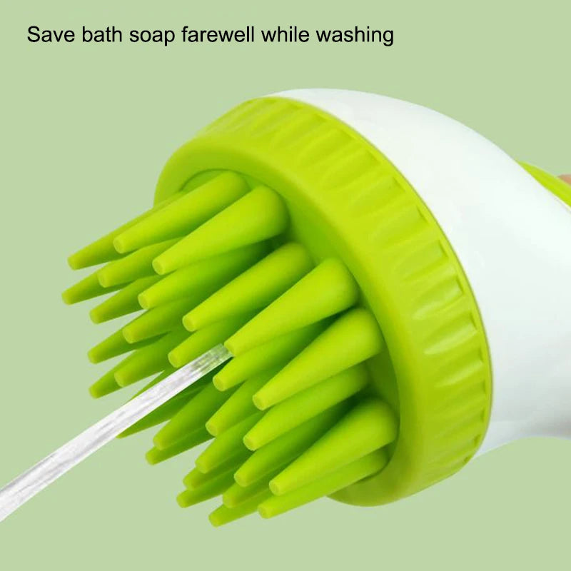 Pet Grooming Brush Pet Bathing Grooming Brush Set For Dogs Cats Soft Head For Dead Skin Loose Fur Removal Massage Bathing Brush